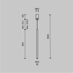 Подвесной светильник Про Экстра / Pro Extra 3000-4000К 6Вт, MOD160PL-L6BK. TM Maytoni