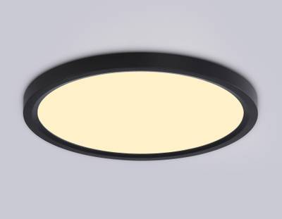 Светильник светодиодный ультратонкий FZ1906 BK черный IP54 26W 3000K-6500K CCT-переключатель D370*25 (Без ПДУ)