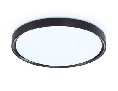 Потолочный светодиодный светильник FZ1248 BK черный IP54 30W 5000K D380*60 (Без ПДУ)