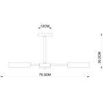 Люстра на штанге Arte Lamp BRUSSELS A8030PL-8BK, 8хE27