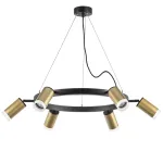 LR0164060 Люстра RULLO 6х50W GU10 ЧЕРНЫЙ/ЗОЛОТО (571016+214440-6+202430-6)