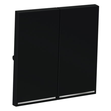 VLS000407 Клавиши для выключателя/переключателя двухклавишного с подсветкой, S70 (графит). (ТМ Maytoni)