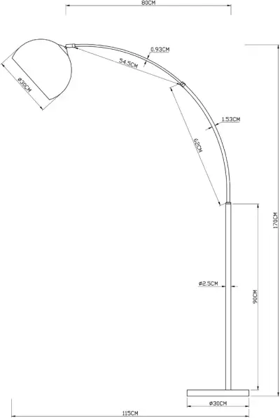 Торшер Arte Lamp PAOLO A5822PN-1SS, 1хE27