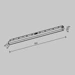 Трековый светильник Базис / Basis Exility 2700K 24Вт 120°, TR030-2-24W2.7K-B. TM Maytoni