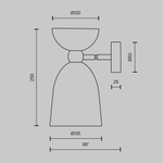 Настенный светильник (бра) Клош / Cloches E14х1, MOD113WL-01W. TM Maytoni