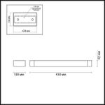 3888/12WB HIGHTECH ODL20 391 черн/металл Настен.поворотн.светильник LED 4000K 12W 220V IP44 ARNO