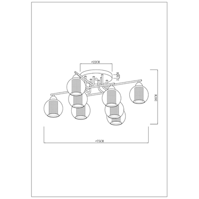 Потолочная люстра Arte Lamp MANCHESTER A7045PL-8BK, 8хE14