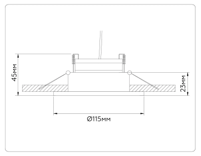 Светильник встраиваемый поворотный точечный TN51914 BK/GD черный/золото GX53 max 12W D115*23