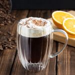 Кружка из рельефного стекла, объём: 350 мл, AROMA RIVIERA, с двойными стенками