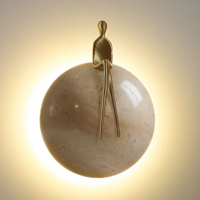 7011/5WLU L-VISION ODL26 181 Настенный светильник латунь/камень ГЛЯНЕЦ IP20 LED 1*5W 3000K 220V CONFUCIUS