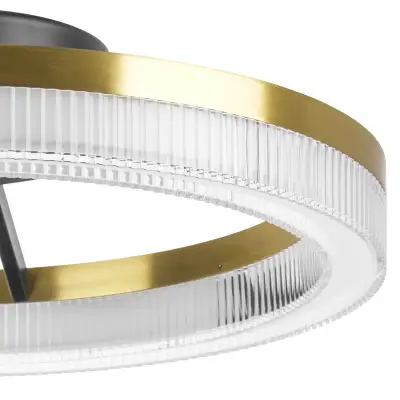 736040 Люстра ROTONDA 21W LED 1053LM 180G ЧЕРНЫЙ/ЛАТУНЬ 3000K Lightstar