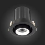 ST702.448.12 Св-к встр. Черный LED 1*12W 4000K 900Lm Ra80 24° IP20 D90xH92 180-240V