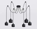 Подвесной светильник в стиле лофт TR8132/6 BK черный E27*6 max 40W D700*800