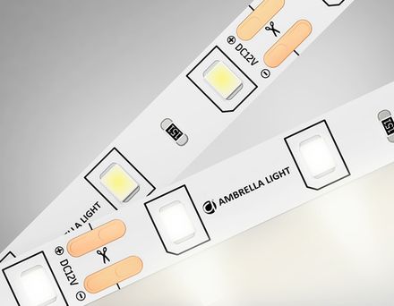 Светодиодная лента GS1002 2835 60Led/ 4.8W m/ 12V IP20 4500K/ 5000*8*1.2mm/ кратность резки 50mm (2 конт.)