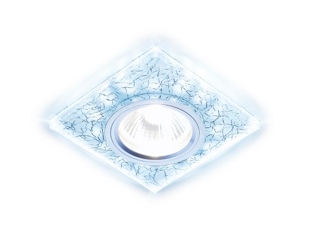 Встраиваемый точечный светильник со светодиодной лентой S227 W/CH/C белый/серебро/MR16+3W(LED COLD)