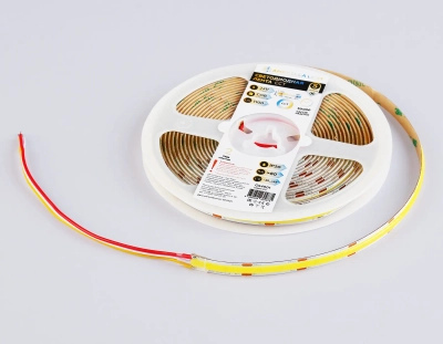 Светодиодная лента GS4901 COB 608Led/ 12W m/ 24V IP20 CCT 3000-6500K/ 5m*8mm*2.2mm кратность резки 26,31mm (3 конт.)