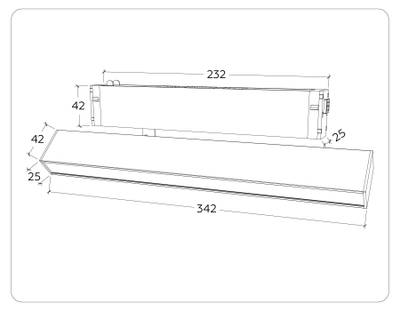 Светильник светодиодный диммируемый для шинопровода Magnetic 220V GL1331 WH белый IP20 18W 3000K-6400K 120° 342*25*112 (Без ПДУ)