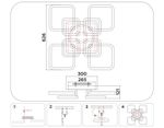 Светильник светодиодный потолочный FA3866/4+4 WH белый 144W 3000K-6400K+RGB 627*627*121 (ПДУ РАДИО 2.4G)