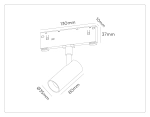 Светильник светодиодный трековый Magnetic 48V 10mm GL2301 BK черный IP20 6W 3CCT 3000/4200/6400K D35*80