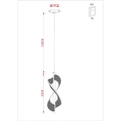 Подвесной светильник Arte Lamp FIORITA A2093SP-1GO, 1хLED