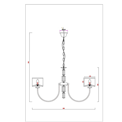 Подвесная люстра Arte Lamp ATTORE A4092LM-8CC, 8хE14