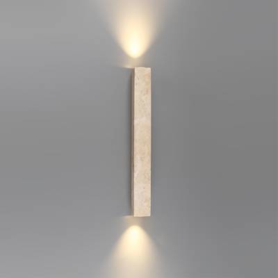 6625/10WL HIGHTECH ODL25 231 Настенный св-к Up Down металл/камень/бежевый IP20 10W CRI&gt;90 3000K 220V TRAVERTINO