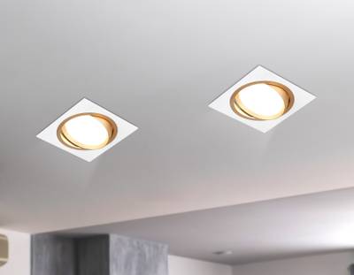 Светильник встраиваемый поворотный точечный TN51916 WH/GD белый/золото GX53 max 12W 115*115*23