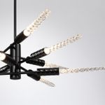 5459/28L L-VISION ODL_EX26 черный глянцевый/прозрачн./металл/стекло Люстра LED 28W (10*2.8W) 3000K 1260Лм KOLOS