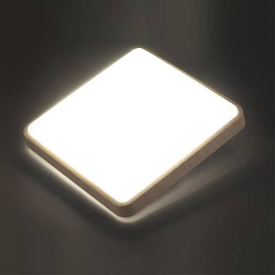 7608/DL PALE SN 120 Светильник пластик/беж. под дер. LED 48Вт 3000-6300K 390x390 IP43 пульт ДУ MERTO