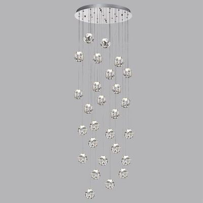 5084/120L L-VISION ODL25 561 хром/прозрачный/металл/акрил Люстра каскадная LED 120W 4000K 6000Лм JEMSTONE