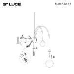 SL1187.201.03 Бра ST-Luce Золотистый/Белый G9 3*5W 4000K