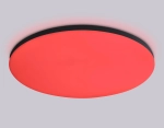 Потолочный светодиодный светильник с Wi-Fi Яндекс Алисой/Tuya/Smart Home/Alexa FZ2006 BK черный IP54 30W 3000K-6500K+RGB D450*60 (ПДУ ИК)