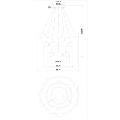 Подвесная люстра Arte lamp GRACE A1868SP-3PB, 1хLED