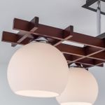 Citilux Нарита CL114141 Люстра деревянная Венге Хром