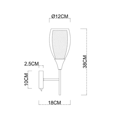 Бра Arte Lamp BARRY A7951AP-1CC, 1хE14