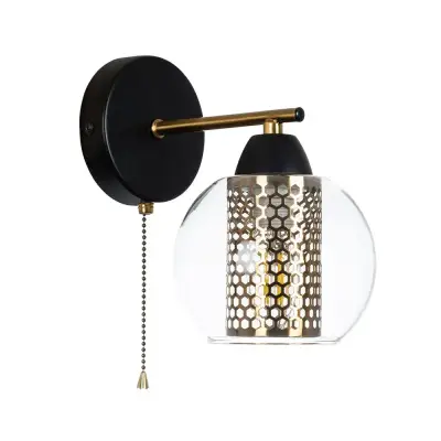 Бра Arte Lamp MANCHESTER A7045AP-1BK, 1хE14