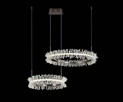 08245,12PA Люстра диммируемая Лаура матовый никель w90*60 (d40+60) h150 Led 60W (4000K) с пультом ДУ