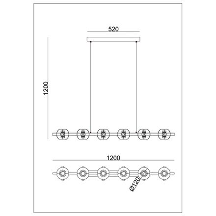 Подвесная люстра Arte lamp MARKAB A2471SP-12BK, 1хLED