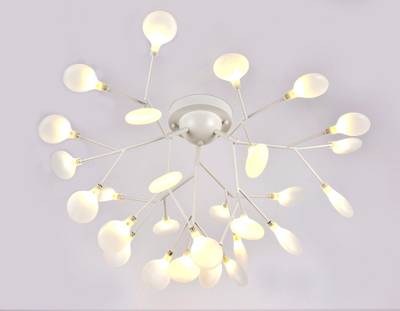 Потолочная люстра TR3011/27 WH/FR белый/матовый G4*27 max 20W D730*430 (лампы LED G4 1.5W 4200K в комплекте)