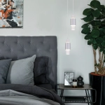 Подвесной светодиодный светильник 50204/1 LED белый/матовое серебро, LED