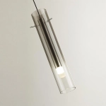 5062/5LA PENDANT ODL24 453 серебристый/дымчатый/металл/стекло Подвес LED 5W 3000K SHINY