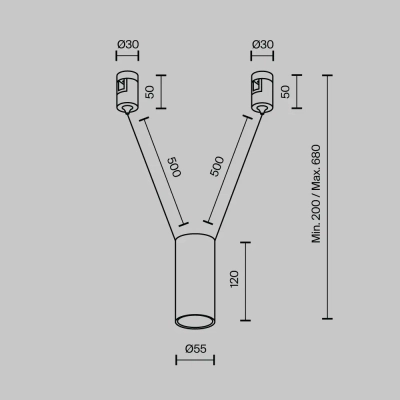 Трековый подвесой светильник Фокус / Focus Led Flarity 3000K 12Вт 36°, TR157-1-12W3K-PT. TM Maytoni