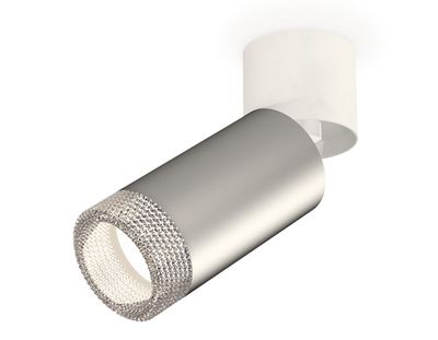 Комплект накладного поворотного светильника XM6324031 SSL/WH/CL серебро песок/белый/прозрачный (A2220, C6324, N6150)