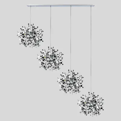 L4PL721134 Подвес четверной линейный EXTRA 4x3x5W(led) G9  (721134 - 4 + 572144 -1) ХРОМ Lightstar