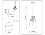 Светильник светодиодный настенный LH53128 GD/WH/GB золото/белый/серо-синий 2W 3000K 100*190*290