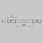 Трековый светильник Тау / Tau 3000К 48Вт 110°, TR209-1-48W3K-B. TM Maytoni