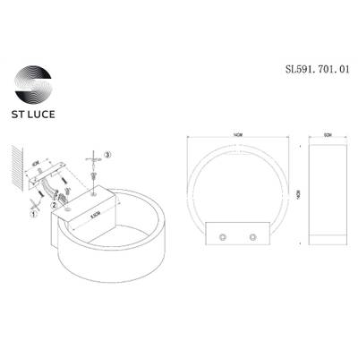SL591.701.01 Светильник настенный ST-Luce Матовый Никель,Белый/Матовый Никель,Белый LED 1*6W 4000K