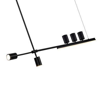 07618-150,19 Люстра Рия черный L150 h116/86/46 GU10 5*5W+Led 15W (4000K) (лампы в комплекте)