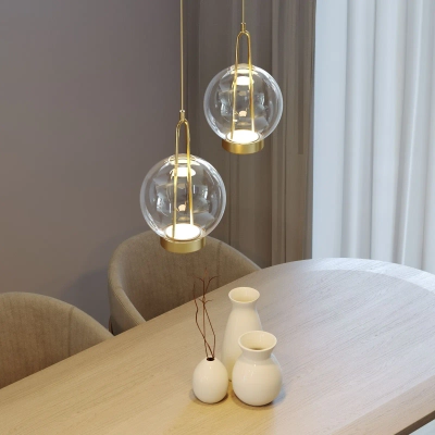 Подвесной светодиодный светильник со стеклянным плафоном 50267/1 LED латунь, LED