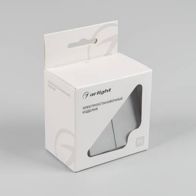 Механизм выключателя двухклавишный самовозвратный SWT-MKR2-PL-GR-V (250V, 10A) (Arlight, -)